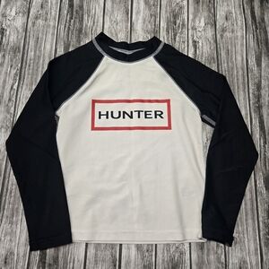 Hunter black and white long sleeve rash guard